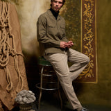 BANGOR | relaxed fit long sleeve camp shirt | dark olive