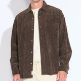 GILLETTE | relaxed fit long sleeve shirt | espresso