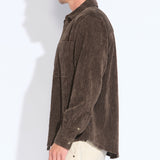 GILLETTE | relaxed fit long sleeve shirt | espresso