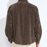 GILLETTE | relaxed fit long sleeve shirt | espresso