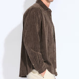 GILLETTE | relaxed fit long sleeve shirt | espresso