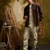 GILLETTE | relaxed fit long sleeve shirt | espresso