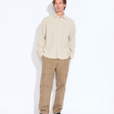 GILLETTE | relaxed fit long sleeve shirt | oatmeal