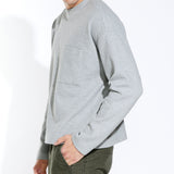 CANTOR | oversized fit long sleeve crewneck tee | heather gray