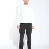 CANTOR | oversized fit long sleeve crewneck tee | white