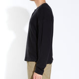 ELLIS | oversized fit long sleeve henley | black
