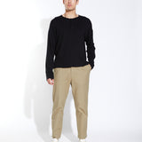 ELLIS | oversized fit long sleeve henley | black