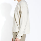 ELLIS | oversized fit long sleeve henley | stone
