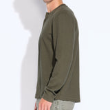 BOWMAN | long sleeve henley | dark olive