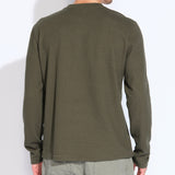 BOWMAN | long sleeve henley | dark olive