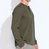 BOWMAN | long sleeve henley | dark olive