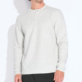 BOWMAN | long sleeve henley | heather light gray