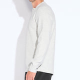 BOWMAN | long sleeve henley | heather light gray