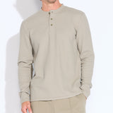 BOWMAN | long sleeve henley | light taupe