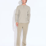 BOWMAN | long sleeve henley | light taupe