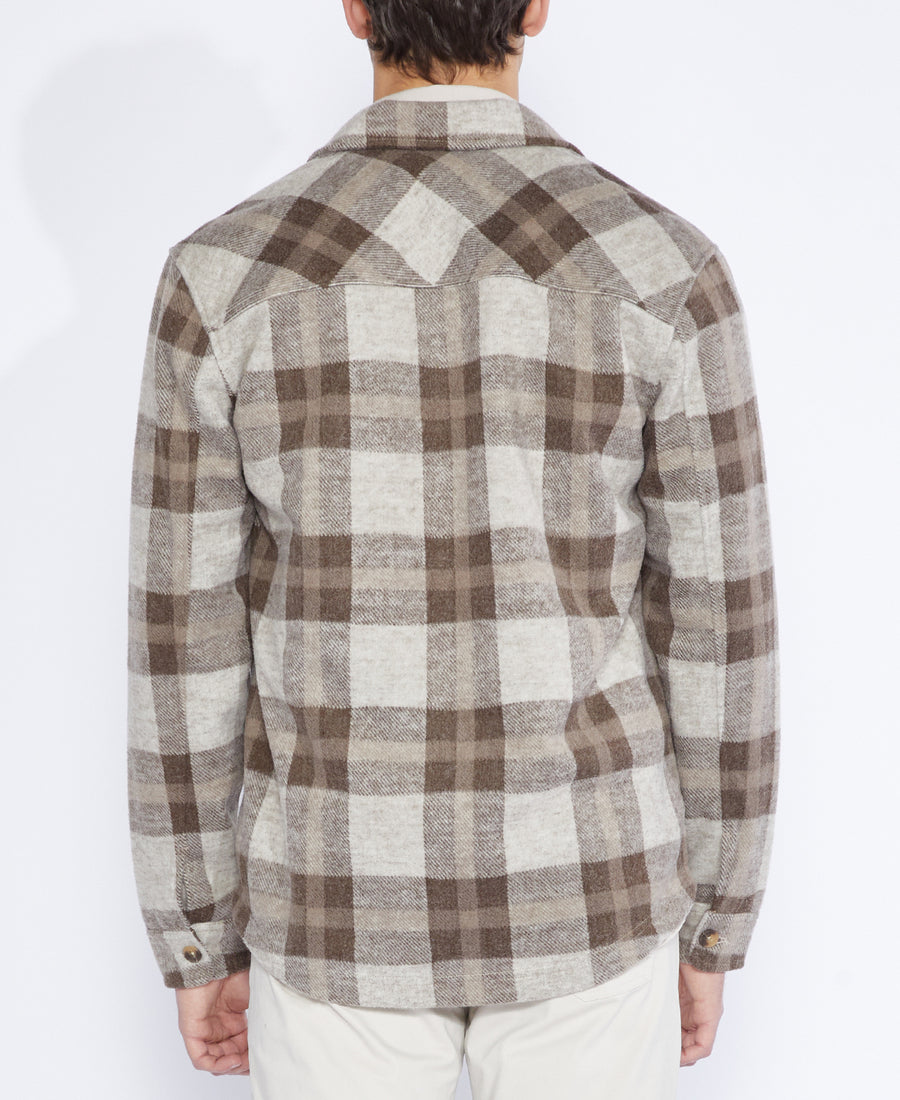 Micah Relaxed Fit Shirt Jacket (Stone)