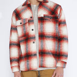 Micah Relaxed Fit Shirt Jacket (Red)