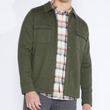 Cole Knit Shirt Jacket (Heather Dark Olive)