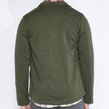 Cole Knit Shirt Jacket (Heather Dark Olive)