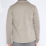 COLE | piqué knit shirt jacket | heather khaki