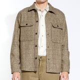 DURBIN | relaxed fit shirt jacket | heather brown