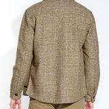 DURBIN | relaxed fit shirt jacket | heather brown