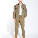 DURBIN | relaxed fit shirt jacket | heather brown