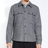 DURBIN | relaxed fit shirt jacket | heather dark charcoal