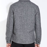 DURBIN | relaxed fit shirt jacket | heather dark charcoal