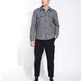 DURBIN | relaxed fit shirt jacket | heather dark charcoal