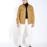 GRISSOM | relaxed fit shirt jacket | camel