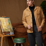 GRISSOM | relaxed fit shirt jacket | camel