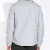 GRISSOM | relaxed fit shirt jacket | heather gray
