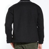 JASPER | boxy cropped shirt jacket | heather black