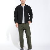 JASPER | boxy cropped shirt jacket | heather black