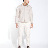 JASPER | boxy cropped shirt jacket | heather stone