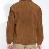 ANSEL | boxy fit sueded shirt jacket | gingerbread