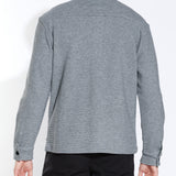 ROY | boxy fit knit overshirt | heather charcoal