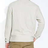 ROY| boxy fit knit overshirt | heather oatmeal