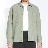 ROY | boxy fit knit overshirt | heather sage