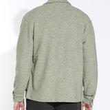 ROY | boxy fit knit overshirt | heather sage