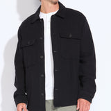 DURBIN | relaxed fit shirt jacket | black