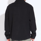 DURBIN | relaxed fit shirt jacket | black