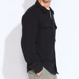 DURBIN | relaxed fit shirt jacket | black