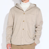 SWANSEA | relaxed fit hooded overshirt | heather taupe