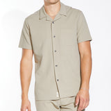 SARDINIA | piqué knit resort shirt | khaki