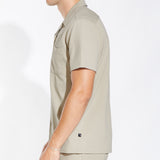 SARDINIA | piqué knit resort shirt | khaki