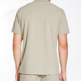 SARDINIA | piqué knit resort shirt | khaki