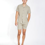SARDINIA | piqué knit resort shirt | khaki