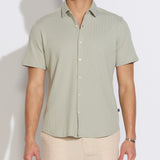 RANCHO | regular fit knit shirt | sage
